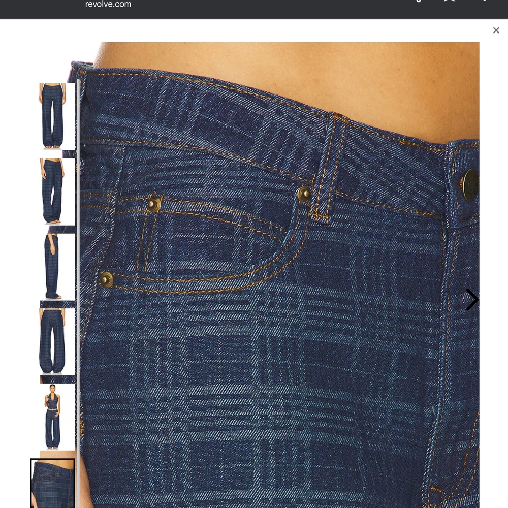 Lioness Navy Plaid Wide Leg Pants - Picture 5 of 10